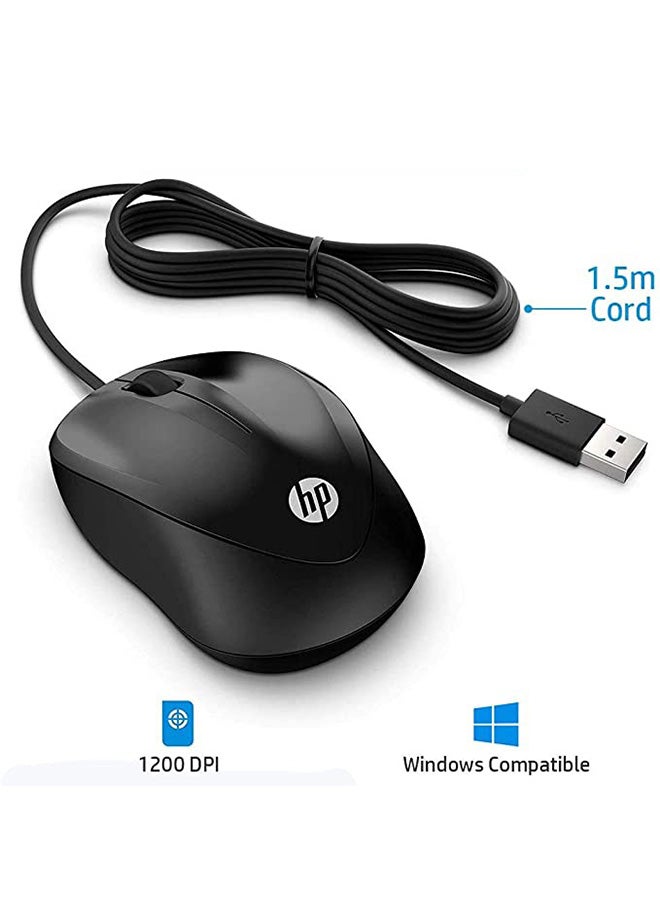 HP - 1000 Wired mouse Black - Image 1