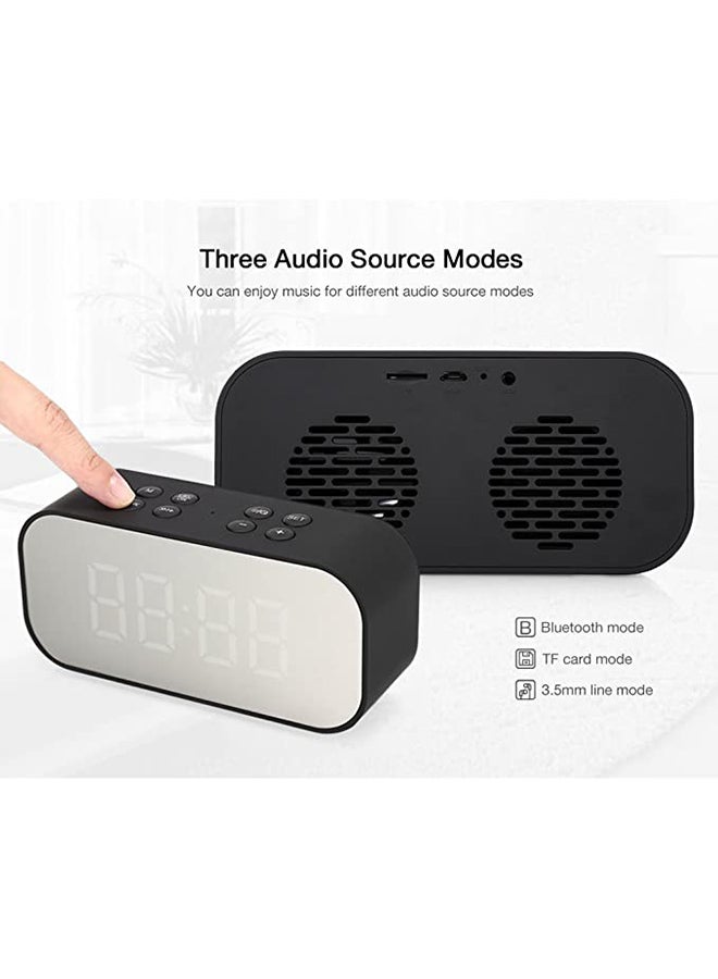 AEC Portable Bluetooth Speaker With LED And Alarm Clock Pink - Image 4