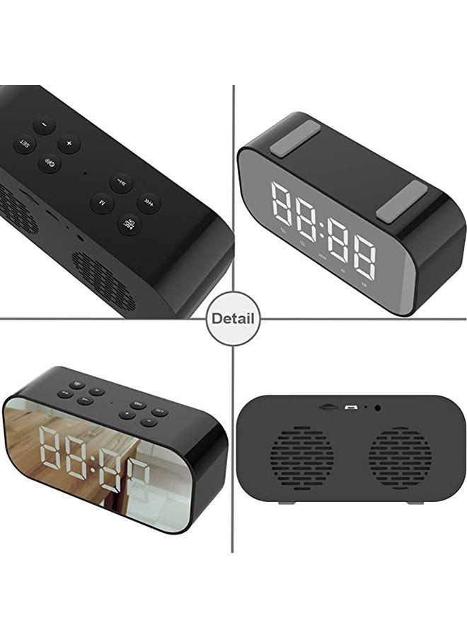 AEC Portable Bluetooth Speaker With LED And Alarm Clock Pink - Image 5