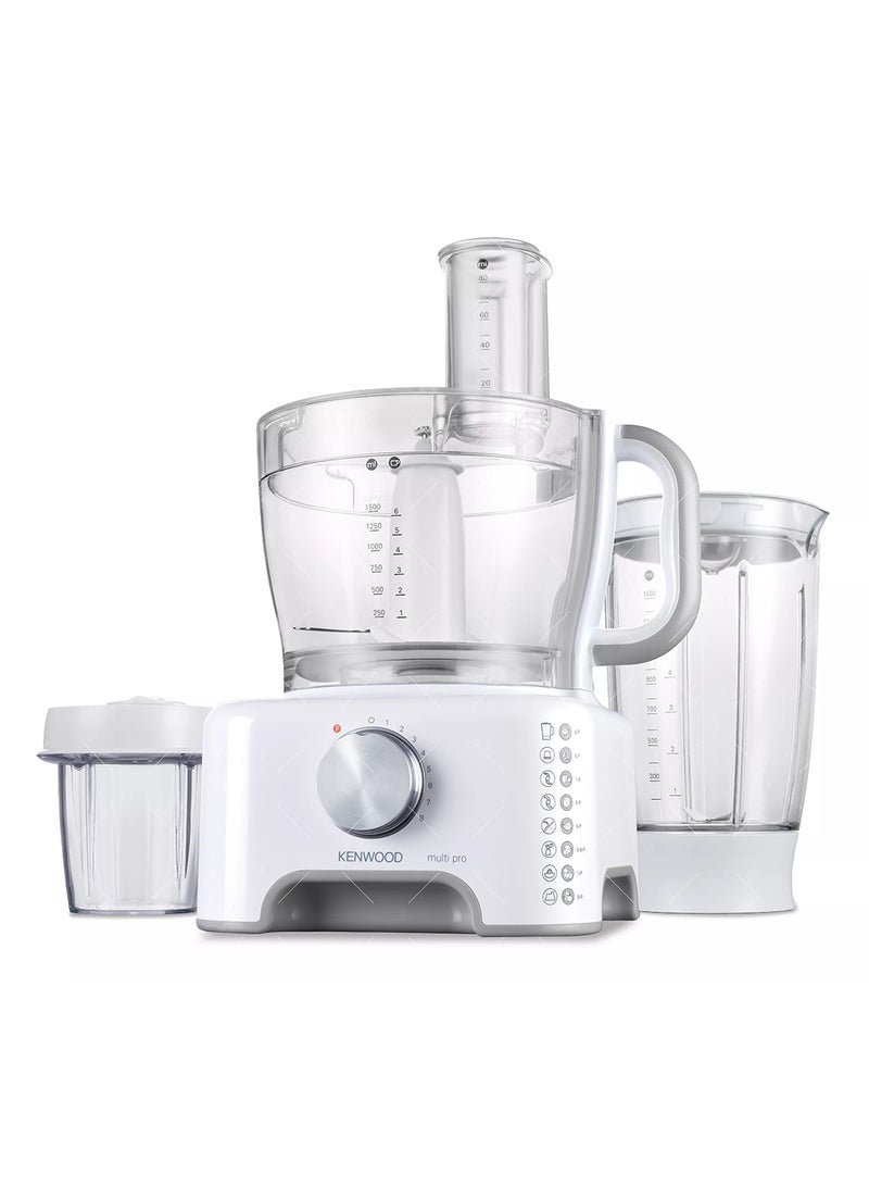 كينوود معالج طعام متعدد الوظائف مع 3 أقراص من الفولاذ المقاوم للصدأ، خلاط، وعاء مفرمة، مطحنة، عصارة، خفاقة معدنية مزدوجة، صانعة عجين، عصارة حمضيات - Image 2