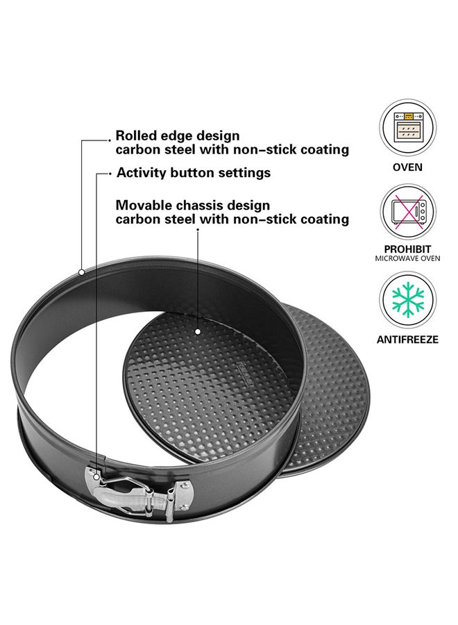 Fissman Springform Non Stick Carbon Steel Cake Pan With Removable Bottom Black 22x7cm - Image 3