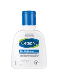 Cetaphil Oily Skin Cleanser, Foaming Face And Body Wash For Men And Women, Combination To Oily And Sensitive Skin, Unscented 125ml  - Image 1