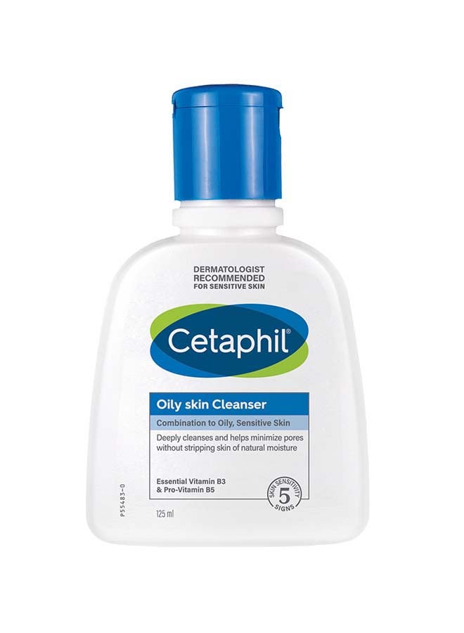 Cetaphil Oily Skin Cleanser, Foaming Face And Body Wash For Men And Women, Combination To Oily And Sensitive Skin, Unscented 125ml  - Image 1