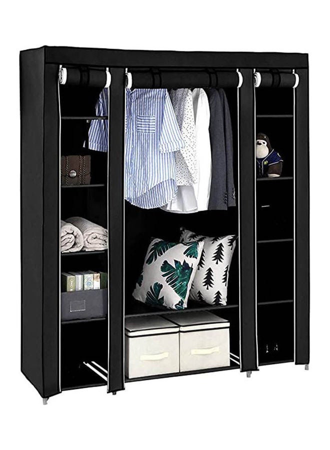 يو-هومي Clothes Rack Portable Clothing Rack Durable Clothes Racks Organizer Black  - Image 1