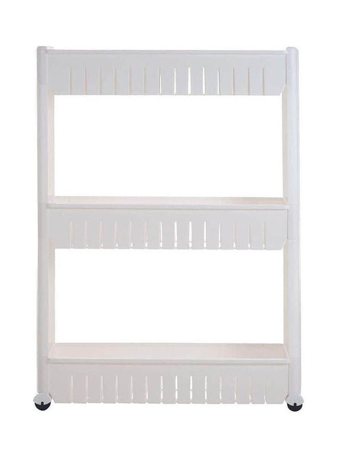 Kitchen Turbo Trolley Organizer 3 Rack Multi Use For Kitchen White - Image 3