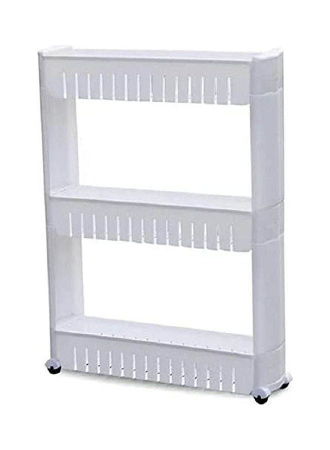 Kitchen Turbo Trolley Organizer 3 Rack Multi Use For Kitchen White - Image 2