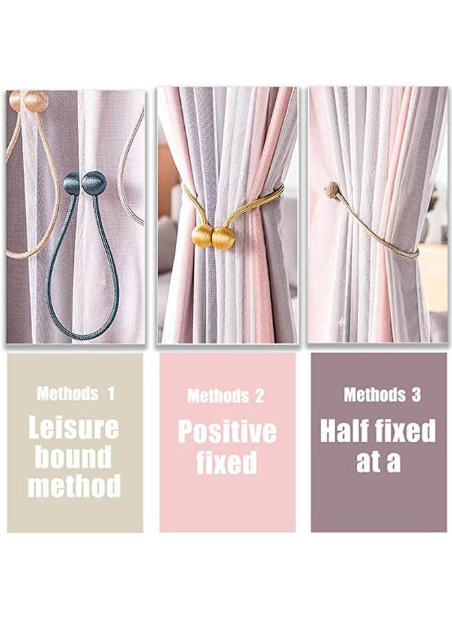 Curtain Tiebacks Home Curtain Buckle Decorative Rope Holdbacks Curtain Blue 4inch  - Image 2