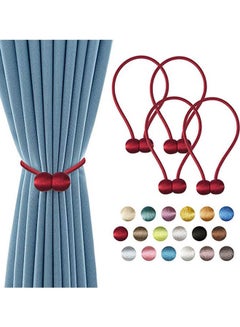 ماركة غير محددة Curtain Tiebacks Home Curtain Buckle Decorative Rope Holdbacks Curtain Red 4inch  - Image 1