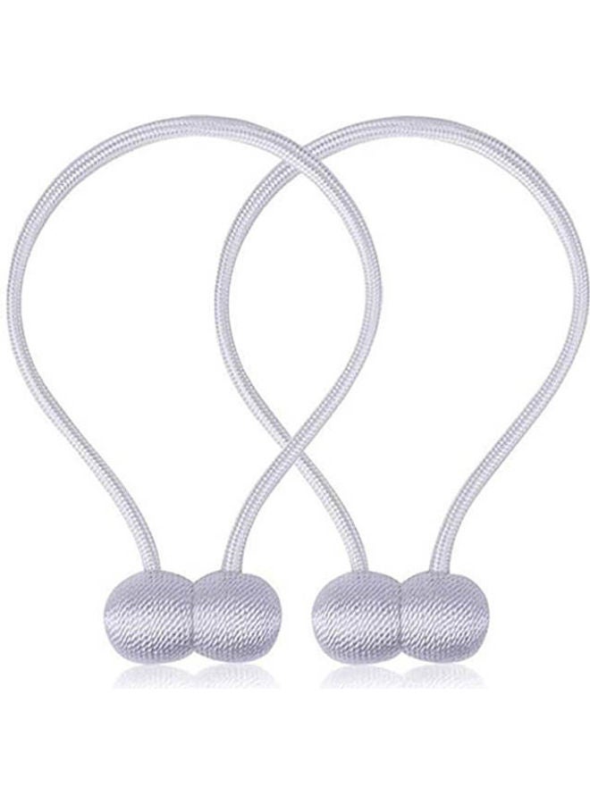 2Pcs Magnetic Curtains Buckle Rope Curtains Holder Buckles Rope Holdbacks White  - Image 1
