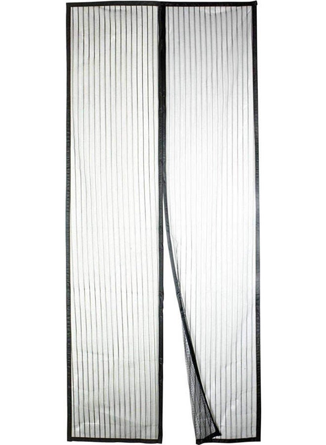 جلوكلوز Magnetic Mesh Curtain Screen Door Mesh Curtain Keeps Mosquitoes Out Full Frame Velcro Silver 39 x 83cm - Image 1