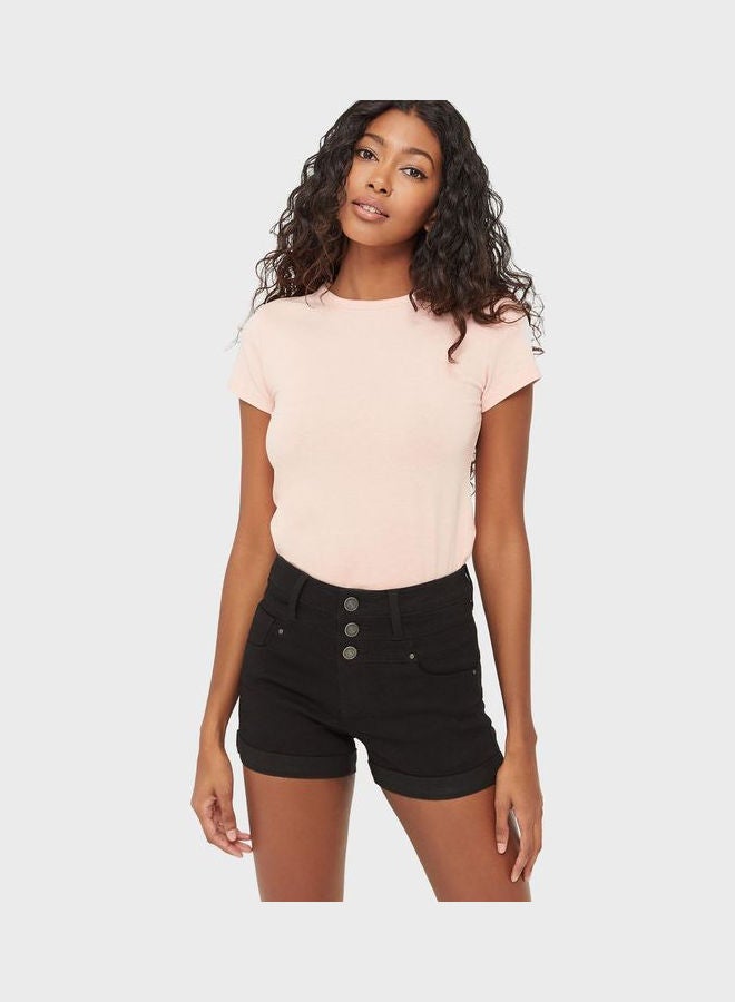 Ardene High Waist Shorts Black - Image 1