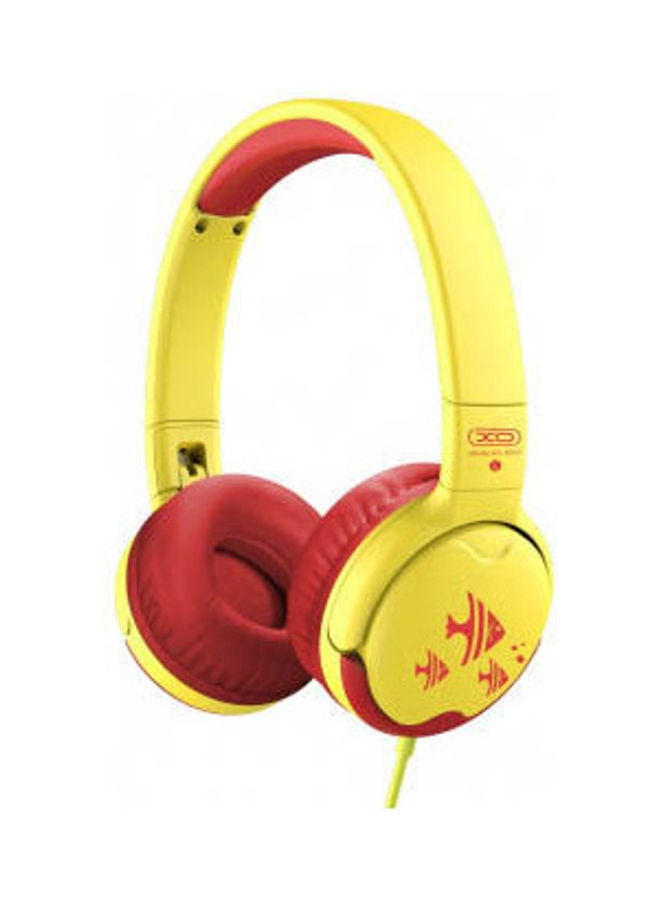 XO - Kids Wired Headphone Red-Yellow - Image 1