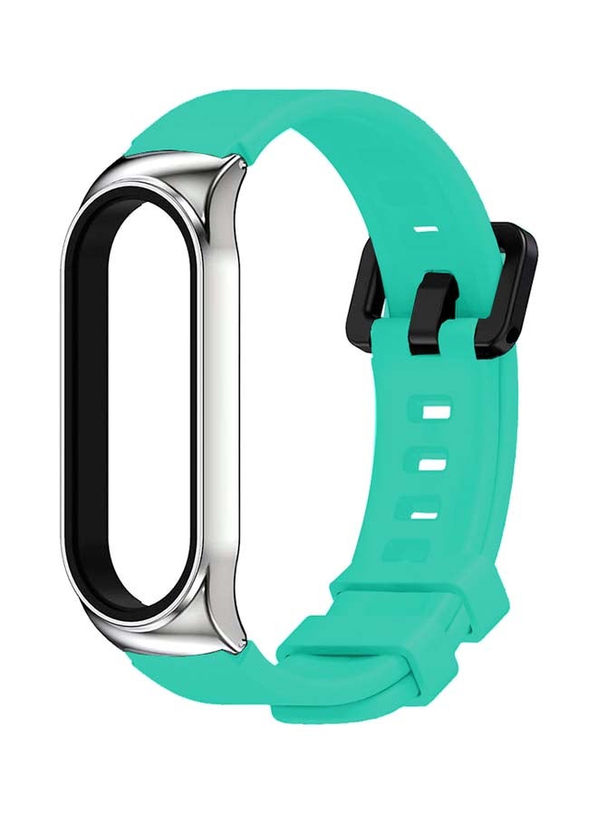 مارجون سوار بديل وقابل للتعديل من السيليكون لجهاز تتبع اللياقة البدنية شاومي مي باند 5 و6 اخضر فاتح - Image 3