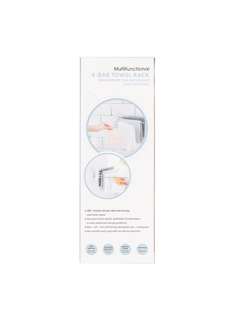 Multifunctional 4-Bar Towel Rack Multicolour
