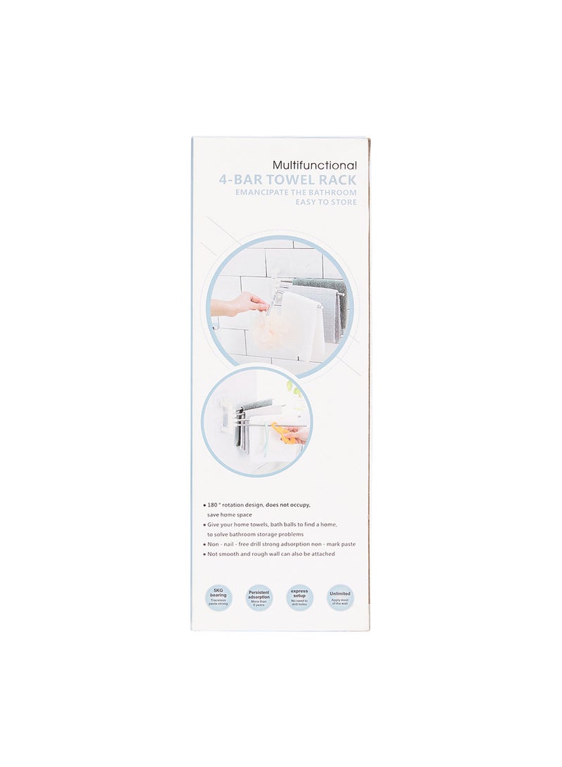 Multifunctional 4-Bar Towel Rack Multicolour