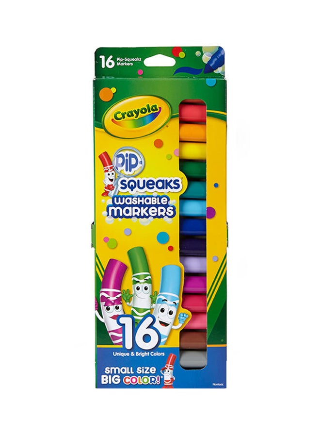 Crayola Washable Pip-Squeaks Markers, 16 Count 19.5x12x2cm - Image 2