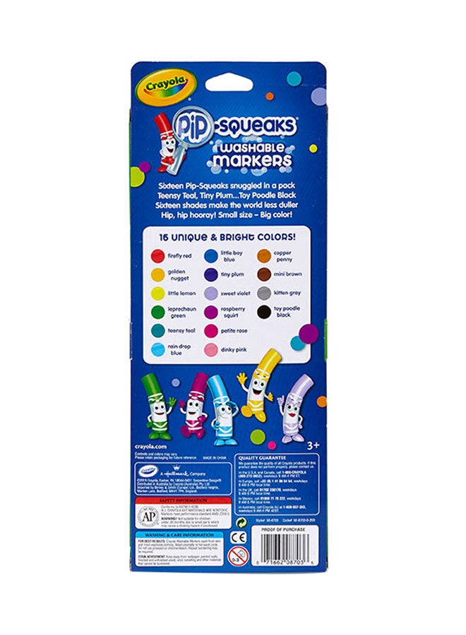 Crayola Washable Pip-Squeaks Markers, 16 Count 19.5x12x2cm - Image 3