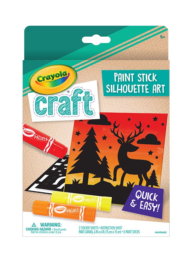 Crayola Craft, Paint Stick Silhouette Art, Set 1 22.86x2.54x15.88cm - Image 2
