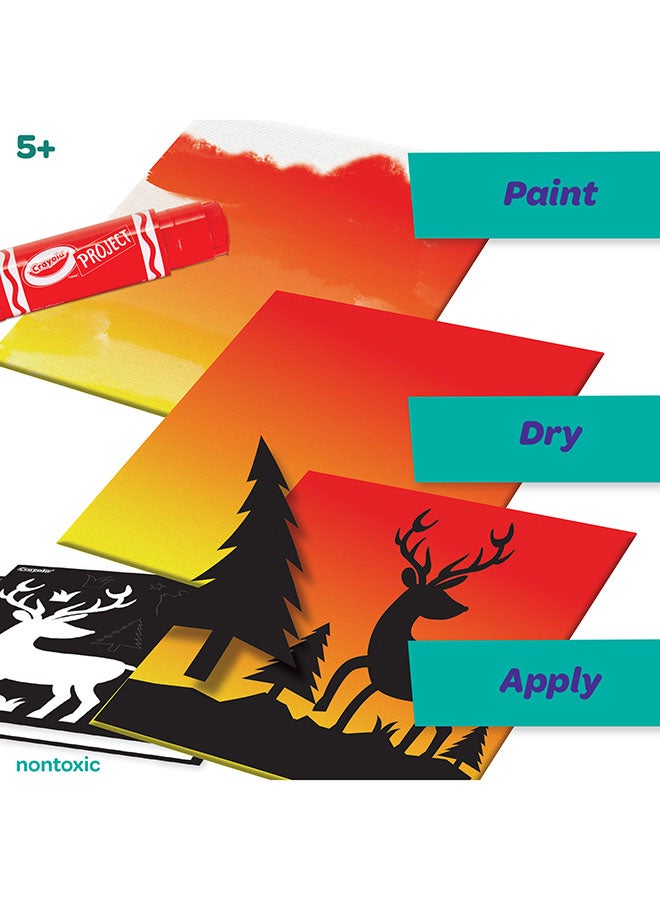 Crayola Craft, Paint Stick Silhouette Art, Set 1 22.86x2.54x15.88cm - Image 4