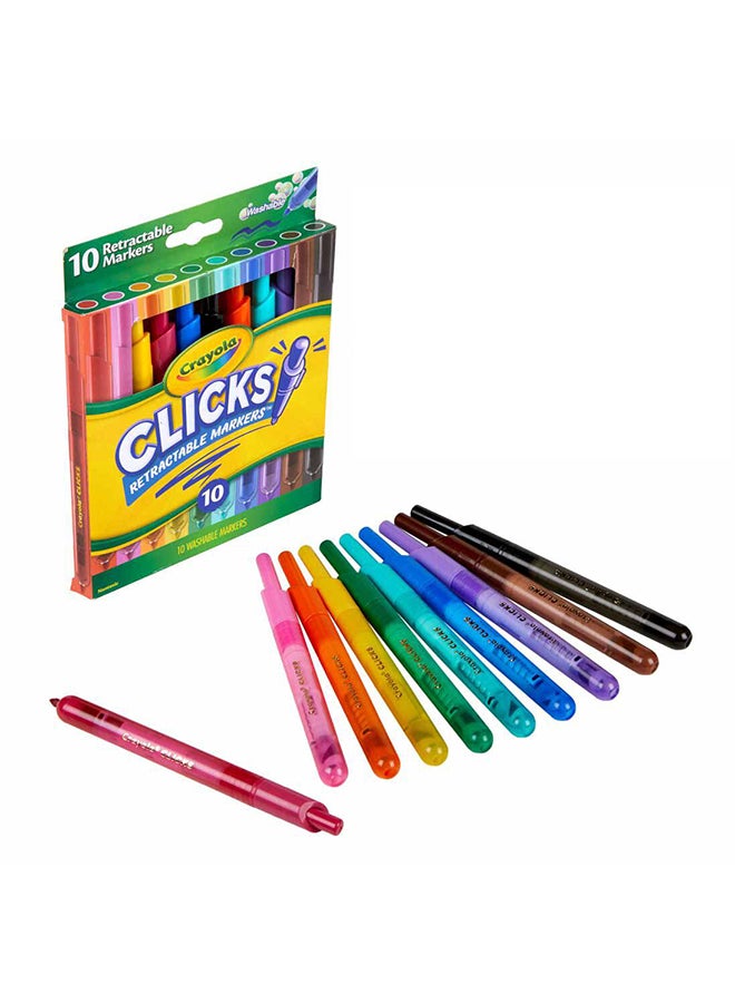 Crayola Super Clicks Retra Countable Markers, 10 Count 19.69x14.77x1.59cm - Image 2