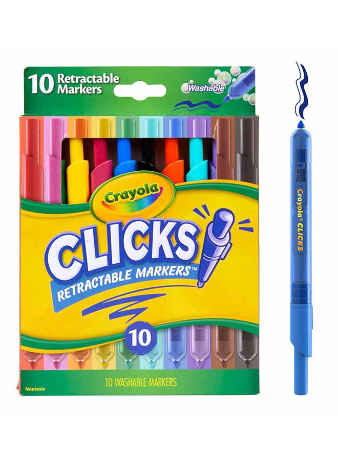 Crayola Super Clicks Retra Countable Markers, 10 Count 19.69x14.77x1.59cm - Image 1