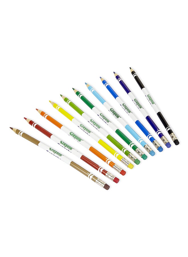 Erasable Colored Pencils, 10 Count 20.96x7.94x0.8cm