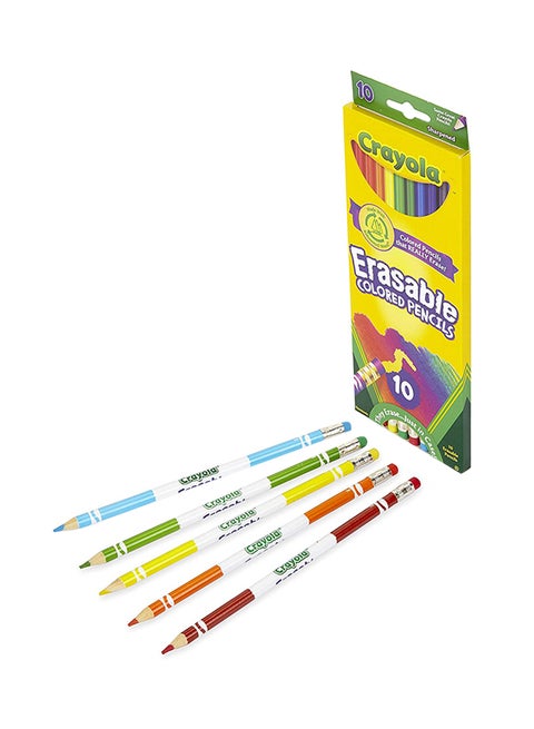 Erasable Colored Pencils, 10 Count 20.96x7.94x0.8cm