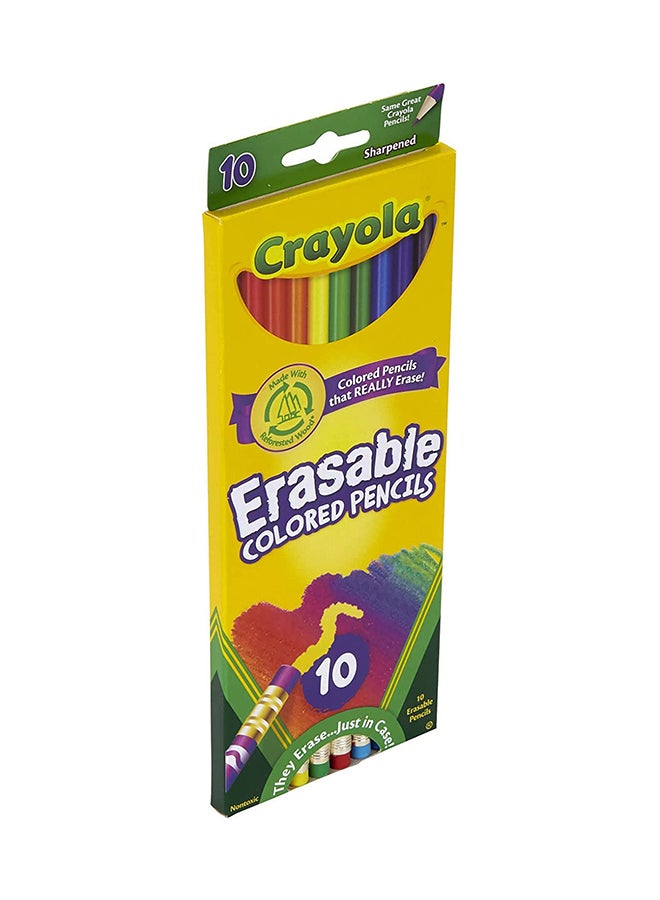 Erasable Colored Pencils, 10 Count 20.96x7.94x0.8cm