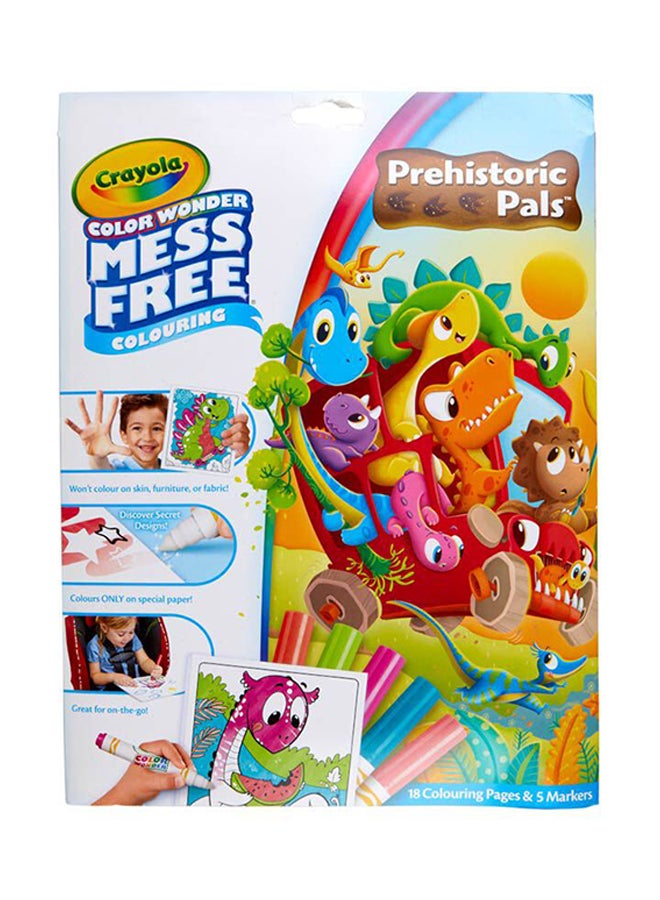 كرايولا صفحات تلوين وعلامات ديناصورات ما قبل التاريخ المجانية من Color Wonder Mess  - Image 1
