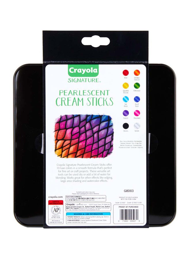 Signature Pearlescent Cream Sticks, 10 Count 23.65x19.94x2.69cm