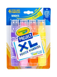 XL Poster Markers, Bright Colors, 4 Count 20.64x15.39x3.3cm - v1648467963/N52907076A_2