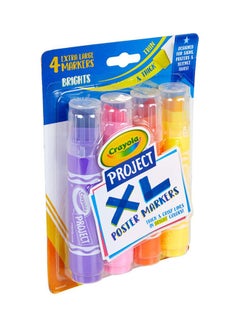 XL Poster Markers, Bright Colors, 4 Count 20.64x15.39x3.3cm - v1648467963/N52907076A_3