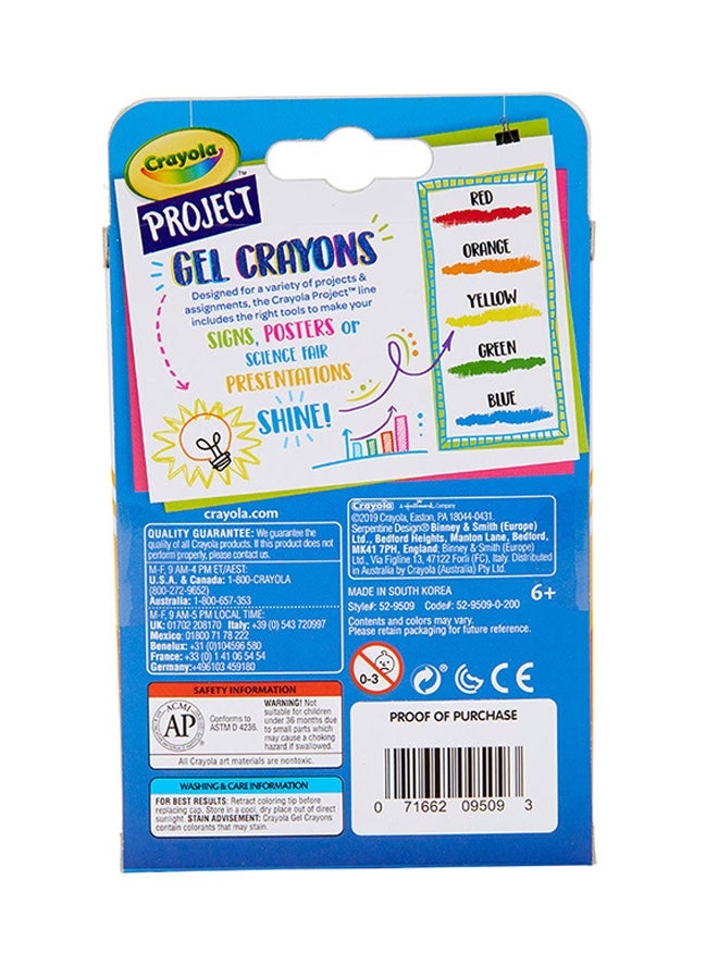 كرايولا أقلام جل ملونة متنوعة من Project Gel Crayons، مجموعة من 5 قطع - Image 4