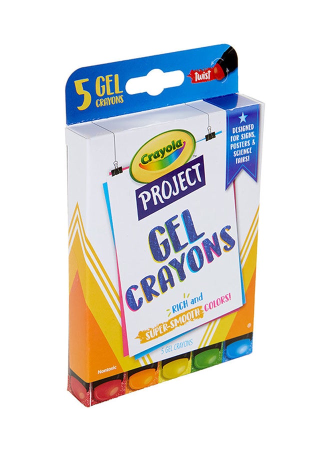 كرايولا أقلام جل ملونة متنوعة من Project Gel Crayons، مجموعة من 5 قطع - Image 3