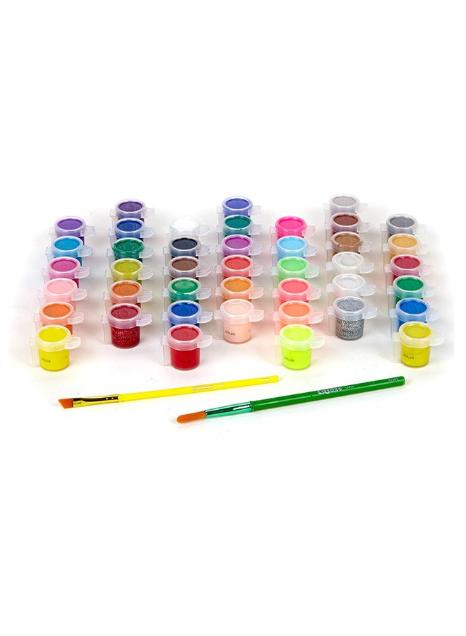 Washable Kids Paint Pots Set, 42 Count 14.5x17.4x6cm