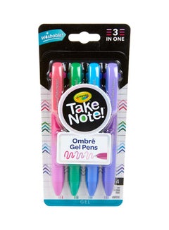 Take Note Washable Gel Pens, Ombre, 4 Count 19.37x9.45x1.83cm - v1648467974/N52907089A_2