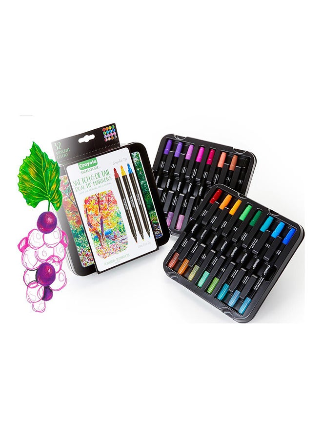 Crayola 16 Count Signature Sketch And Detail Dual Ended Markers 23.83x20.02x3.81cm - Image 5