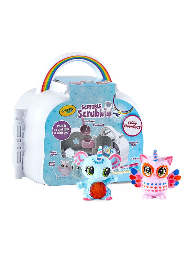 Crayola Scribble Scrubbie Pets Cloud Clubhouse Playset 15.56x15.24x12.07cm - Image 1