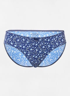 Amante Floral Print Briefs Blue  - Image 1