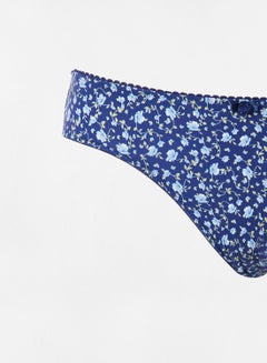 Amante Floral Print Briefs Blue  - Image 3
