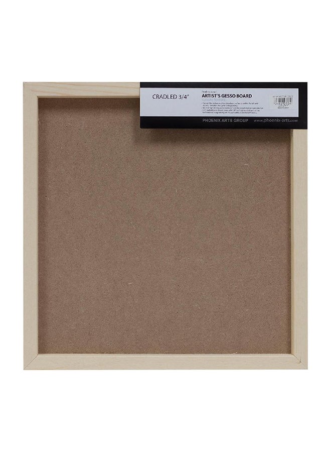Phoenix Artists Gesso Canvas Panel Board Square White - Image 2