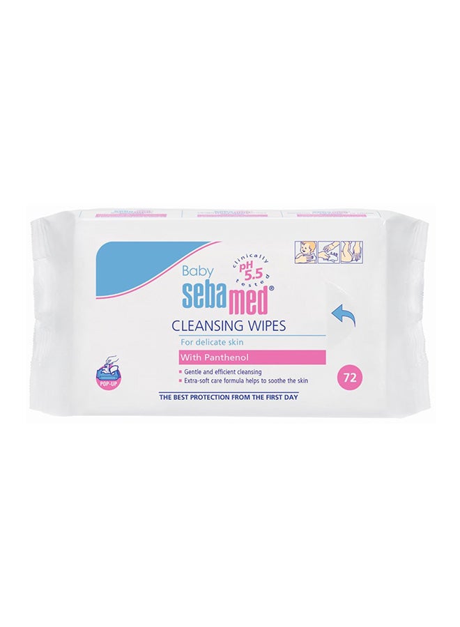 Sebamed - Cleansing Wet Baby Wipes With Panthenol 72 Count - Image 1