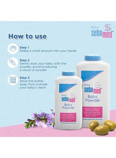 Sebamed Baby Powder With Olive Oil And Allantion For Delicate Skin 200g  - Image 4