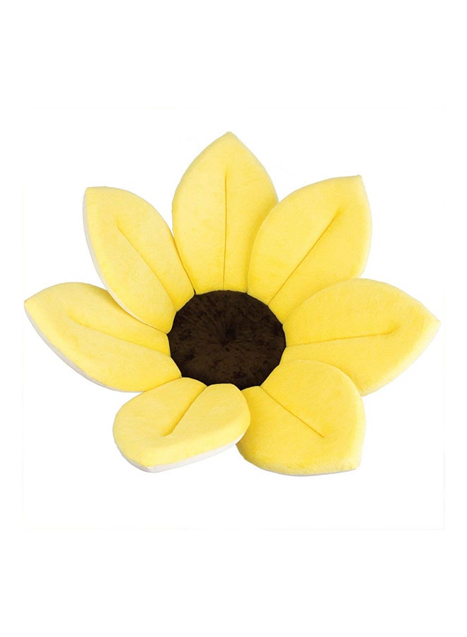 iTelker - Blooming Sunflower Comfortable Plush Baby Bath Seat Flower Shaped Bathtub - Image 1