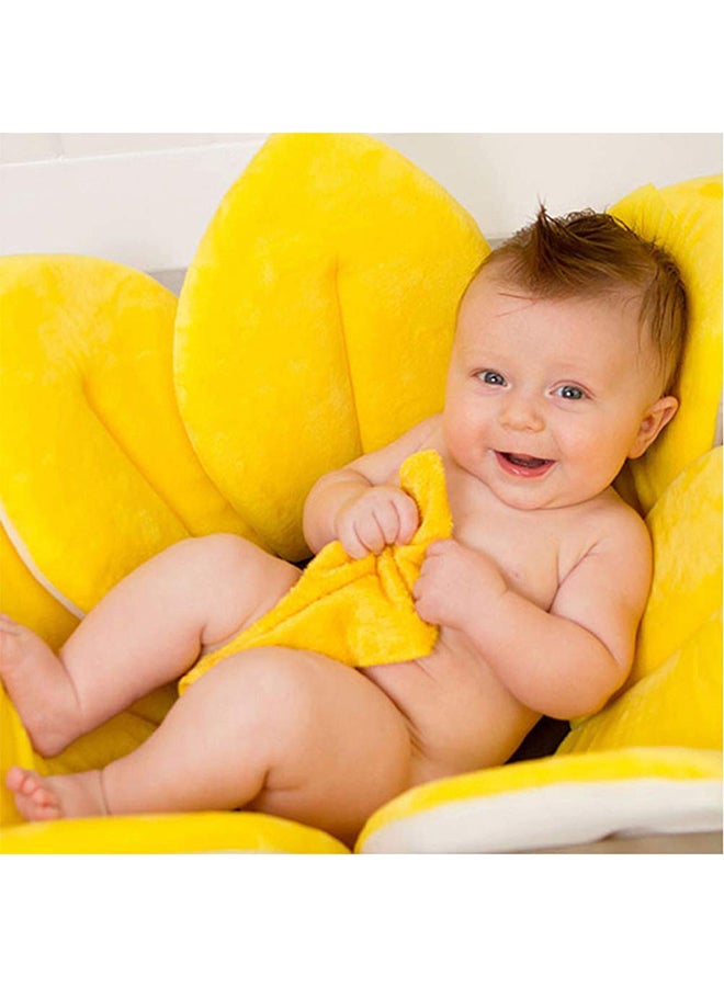 iTelker - Blooming Sunflower Comfortable Plush Baby Bath Seat Flower Shaped Bathtub - Image 1
