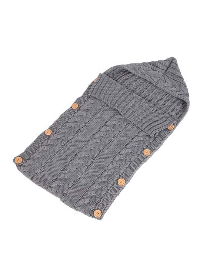 Fabric Knitted Comfortable Baby Blanket For Outdoor Strolling And Traveling-Grey - Image 1