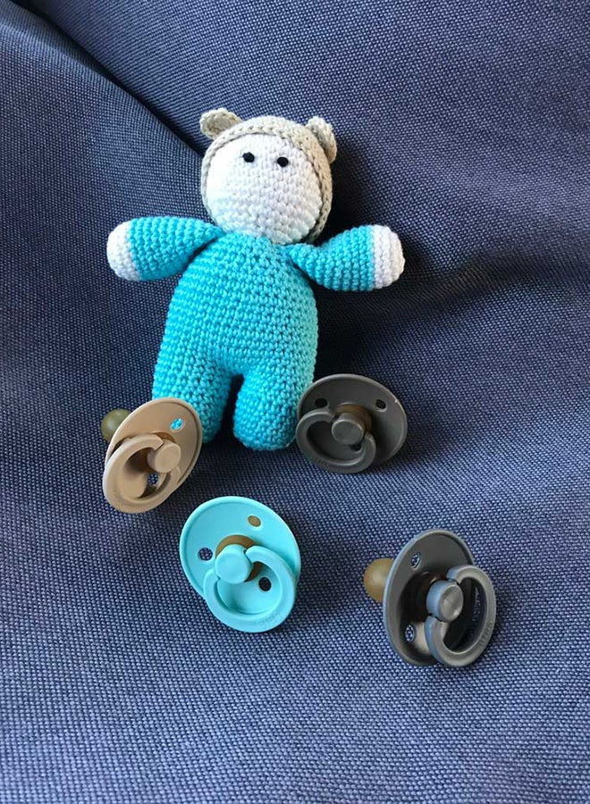 بيبس لهاية مقاس 1، للأطفال بعمر 0 - 6 أشهر، مجموعة من قطعتين - لون آيلاند سي/أزرق فاتح - Image 2