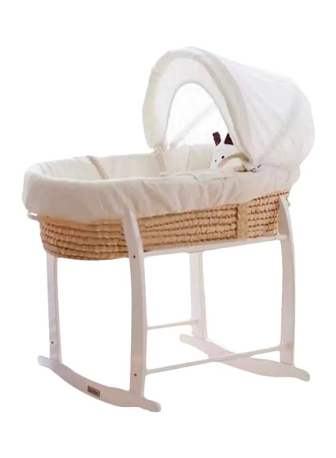 Portable Baby Moses Basket Cot With Durable Rocking Stand  - Image 1
