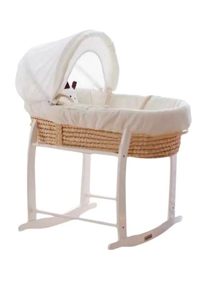 Portable Baby Moses Basket Cot With Durable Rocking Stand  - Image 2