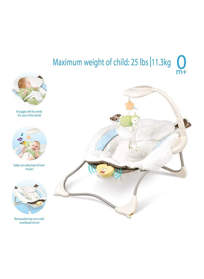 Baby love My Little Lamb Infant Rocking Chair For Kids - White